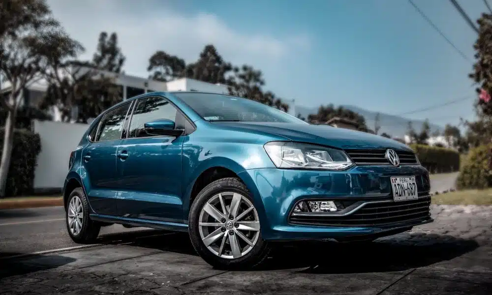 blue Volkswagen Polo 5-door hatchback