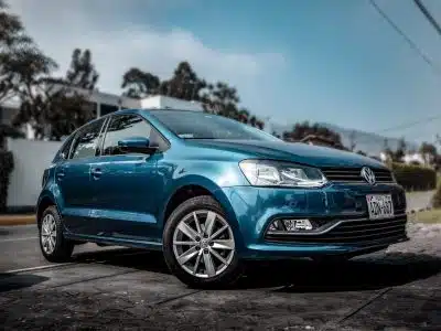 blue Volkswagen Polo 5-door hatchback