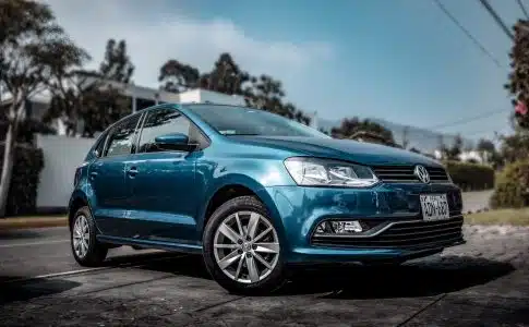 blue Volkswagen Polo 5-door hatchback