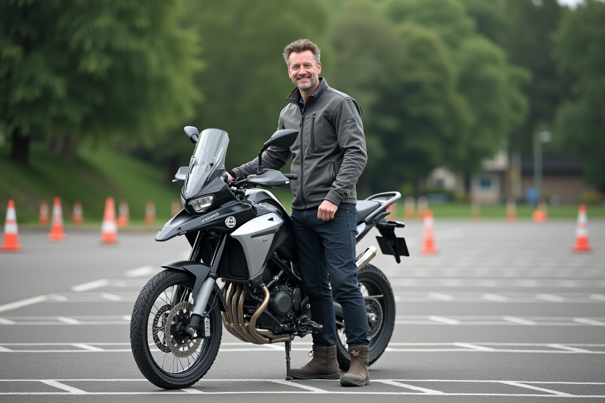 Homme souriant à côté d